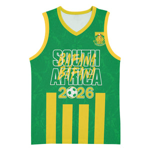 South Africa Soccer 2026 Custom Basketball Jersey Bafana Bafana Kaofela Protea Green