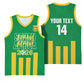 South Africa Soccer 2026 Custom Basketball Jersey Bafana Bafana Kaofela Protea Green