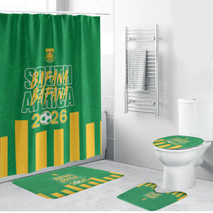 South Africa Soccer 2026 Bathroom Set Bafana Bafana Kaofela Protea Green
