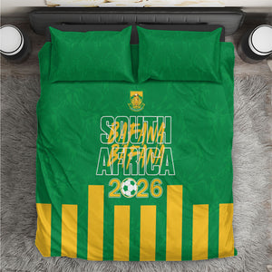 South Africa Soccer 2026 Bedding Set Bafana Bafana Kaofela Protea Green