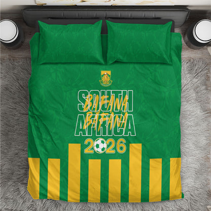 South Africa Soccer 2026 Bedding Set Bafana Bafana Kaofela Protea Green