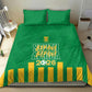 South Africa Soccer 2026 Bedding Set Bafana Bafana Kaofela Protea Green