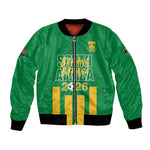 South Africa Soccer 2026 Custom Bomber Jacket Bafana Bafana Kaofela Protea Green