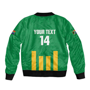 South Africa Soccer 2026 Custom Bomber Jacket Bafana Bafana Kaofela Protea Green