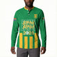 South Africa Soccer 2026 Custom Button Sweatshirt Bafana Bafana Kaofela Protea Green