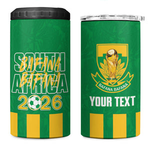 South Africa Soccer 2026 Custom 4 in 1 Can Cooler Tumbler Bafana Bafana Kaofela Protea Green