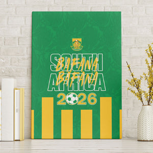 South Africa Soccer 2026 Canvas Wall Art Bafana Bafana Kaofela Protea Green