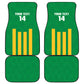 South Africa Soccer 2026 Custom Car Mats Bafana Bafana Kaofela Protea Green
