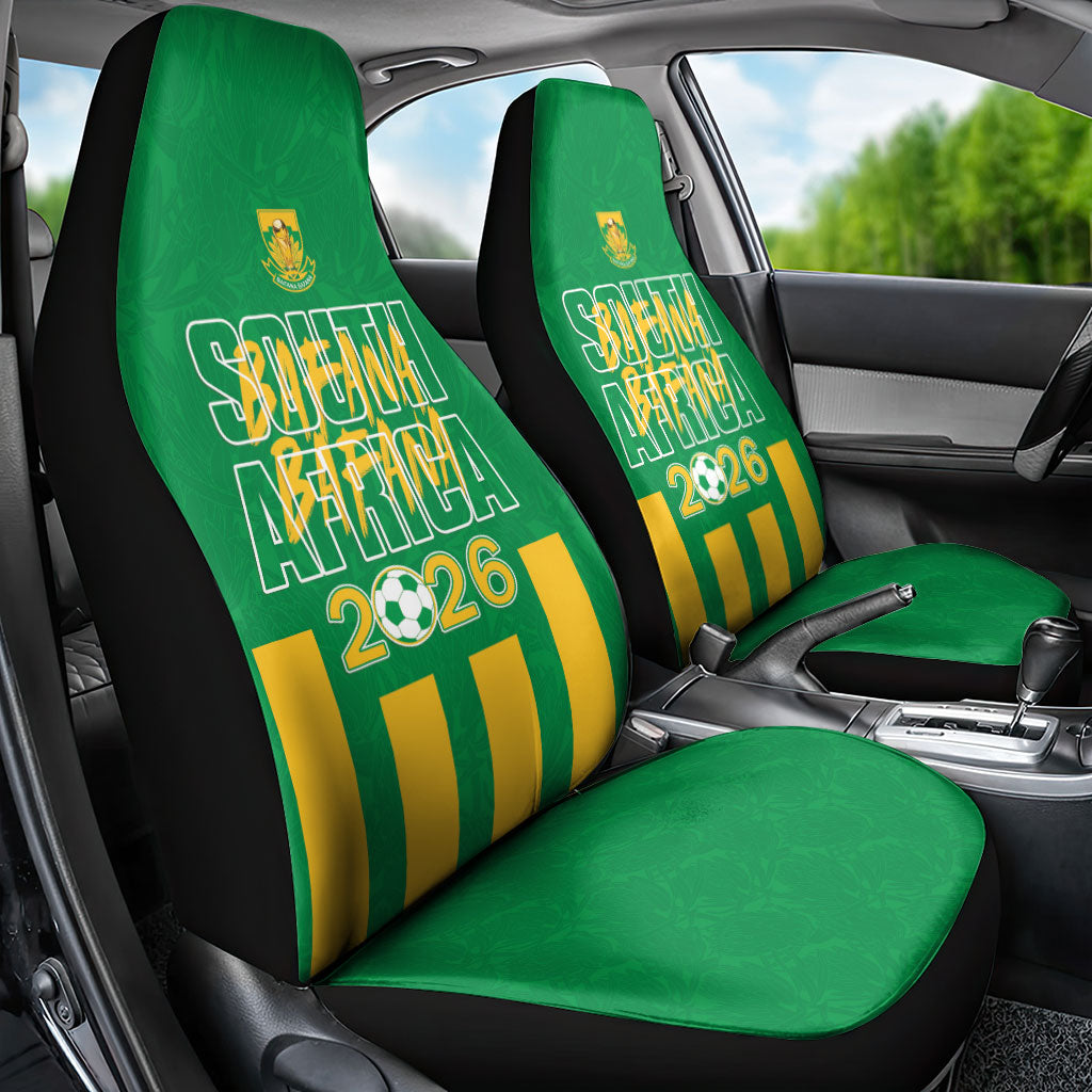 South Africa Soccer 2026 Car Seat Cover Bafana Bafana Kaofela Protea Green
