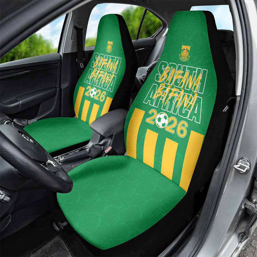 South Africa Soccer 2026 Car Seat Cover Bafana Bafana Kaofela Protea Green