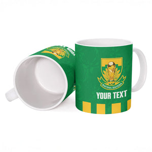 South Africa Soccer 2026 Custom Ceramic Mug Bafana Bafana Kaofela Protea Green