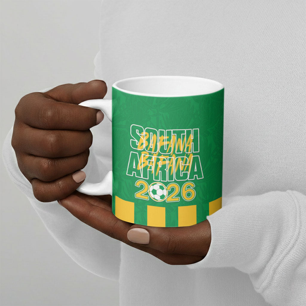 South Africa Soccer 2026 Custom Ceramic Mug Bafana Bafana Kaofela Protea Green