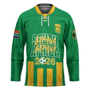 South Africa Soccer 2026 Custom Hockey Jersey Bafana Bafana Kaofela Protea Green