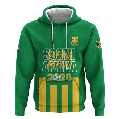 South Africa Soccer 2026 Custom Hoodie Bafana Bafana Kaofela Protea Green