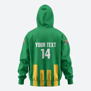 South Africa Soccer 2026 Custom Hoodie Bafana Bafana Kaofela Protea Green