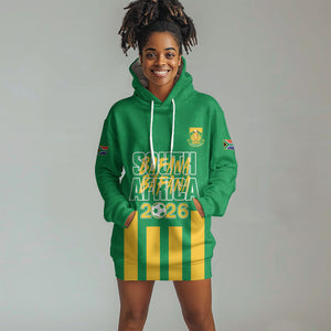 South Africa Soccer 2026 Custom Hoodie Dress Bafana Bafana Kaofela Protea Green