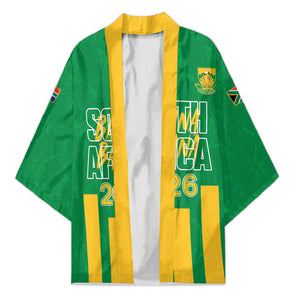 South Africa Soccer 2026 Custom Kimono Bafana Bafana Kaofela Protea Green
