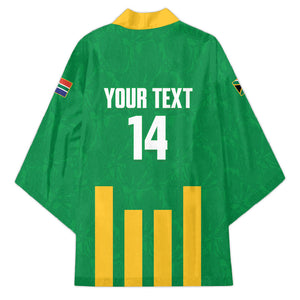 South Africa Soccer 2026 Custom Kimono Bafana Bafana Kaofela Protea Green