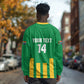 South Africa Soccer 2026 Custom Long Sleeve Shirt Bafana Bafana Kaofela Protea Green