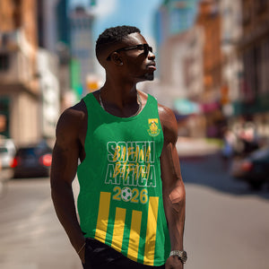 South Africa Soccer 2026 Custom Men Tank Top Bafana Bafana Kaofela Protea Green