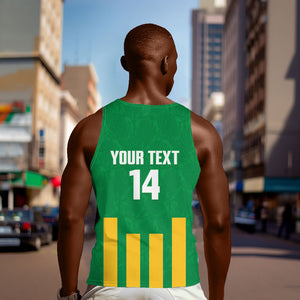 South Africa Soccer 2026 Custom Men Tank Top Bafana Bafana Kaofela Protea Green