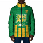 South Africa Soccer 2026 Custom Padded Jacket Bafana Bafana Kaofela Protea Green