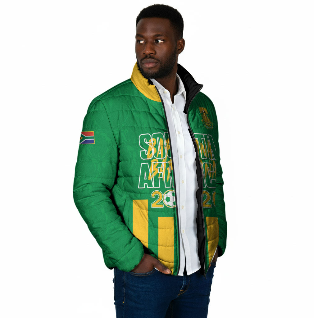 South Africa Soccer 2026 Custom Padded Jacket Bafana Bafana Kaofela Protea Green