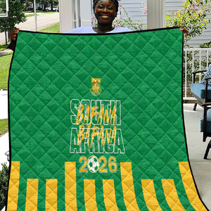 South Africa Soccer 2026 Quilt Bafana Bafana Kaofela Protea Green
