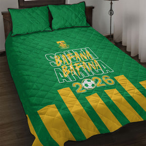 South Africa Soccer 2026 Quilt Bed Set Bafana Bafana Kaofela Protea Green