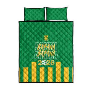 South Africa Soccer 2026 Quilt Bed Set Bafana Bafana Kaofela Protea Green