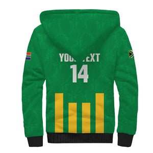 South Africa Soccer 2026 Custom Sherpa Hoodie Bafana Bafana Kaofela Protea Green