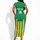 South Africa Soccer 2026 Custom Short Sleeve Bodycon Dress Bafana Bafana Kaofela Protea Green