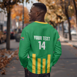 South Africa Soccer 2026 Custom Sweatshirt Bafana Bafana Kaofela Protea Green