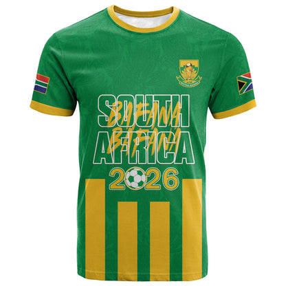 South Africa Soccer 2026 Custom T shirt Bafana Bafana Kaofela Protea Green