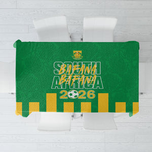 South Africa Soccer 2026 Tablecloth Bafana Bafana Kaofela Protea Green