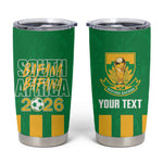South Africa Soccer 2026 Custom Tumbler Cup Bafana Bafana Kaofela Protea Green
