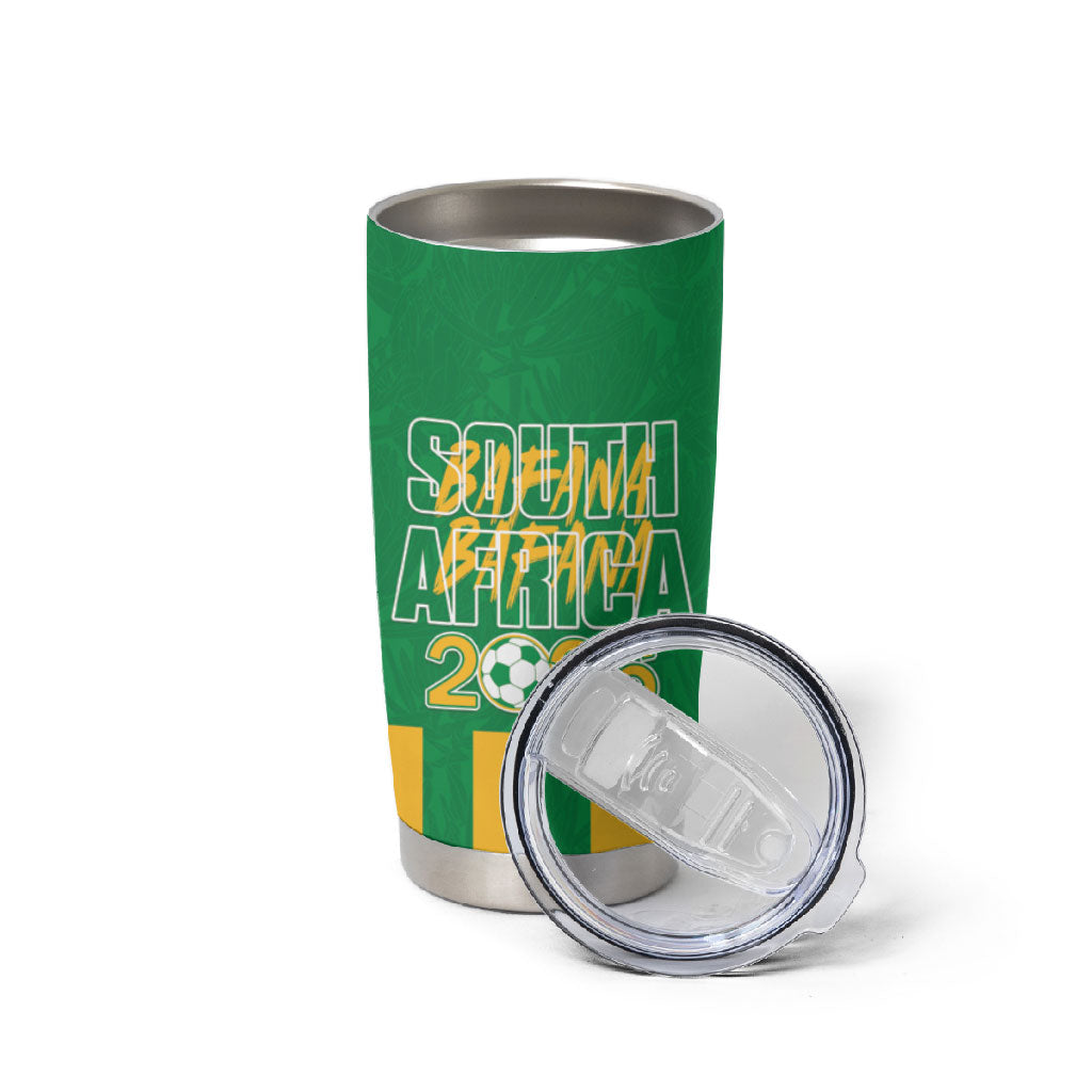 South Africa Soccer 2026 Custom Tumbler Cup Bafana Bafana Kaofela Protea Green