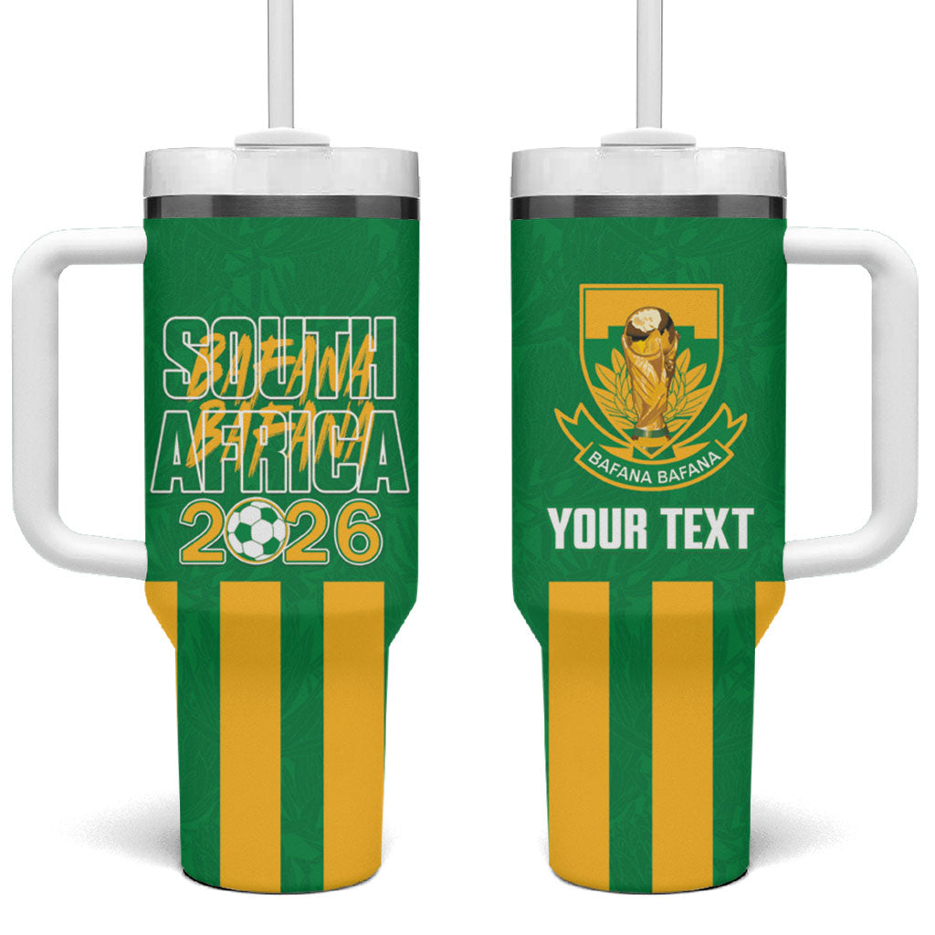 South Africa Soccer 2026 Custom Tumbler With Handle Bafana Bafana Kaofela Protea Green