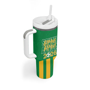 South Africa Soccer 2026 Custom Tumbler With Handle Bafana Bafana Kaofela Protea Green