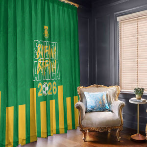 South Africa Soccer 2026 Window Curtain Bafana Bafana Kaofela Protea Green