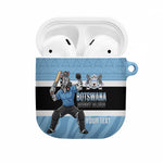 Custom Botswana Cricket AirPods Case Go Baggy Blues Zebra Mascot