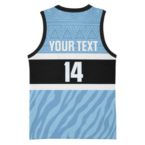 Afro Cricket Botswana Custom Basketball Jersey Go Baggy Blues Zebra Mascot LT14