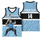 Afro Cricket Botswana Custom Basketball Jersey Go Baggy Blues Zebra Mascot LT14