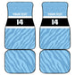 Afro Cricket Botswana Custom Car Mats Go Baggy Blues Zebra Mascot - African Pride