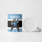 Custom Botswana Cricket Ceramic Mug Go Baggy Blues Zebra Mascot