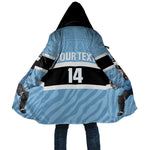Custom Botswana Cricket Cloak Go Baggy Blues Zebra Mascot