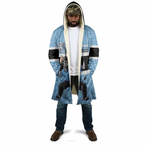Custom Botswana Cricket Cloak Go Baggy Blues Zebra Mascot