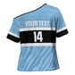 Custom Botswana Cricket Cross Shoulder Shirt Go Baggy Blues Zebra Mascot
