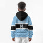 Afro Cricket Botswana Custom Kid Hoodie Go Baggy Blues Zebra Mascot - African Pride