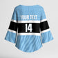 Custom Botswana Cricket Kimono Sleeve Blouse Go Baggy Blues Zebra Mascot